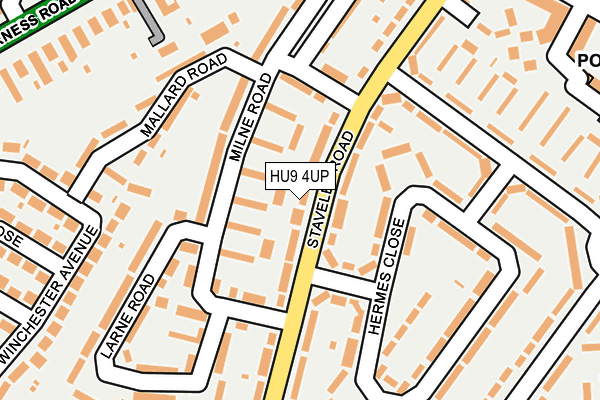 HU9 4UP map - OS OpenMap – Local (Ordnance Survey)