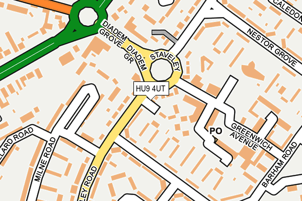 HU9 4UT map - OS OpenMap – Local (Ordnance Survey)