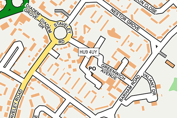 HU9 4UY map - OS OpenMap – Local (Ordnance Survey)