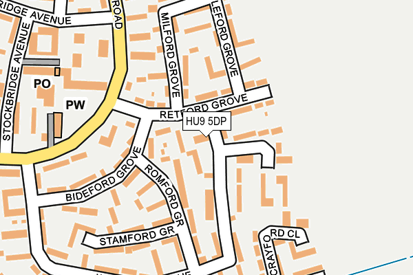 HU9 5DP map - OS OpenMap – Local (Ordnance Survey)