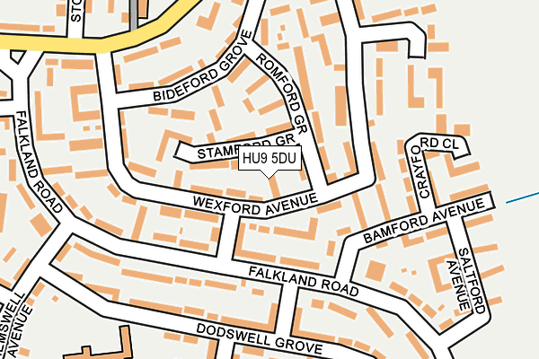 HU9 5DU map - OS OpenMap – Local (Ordnance Survey)