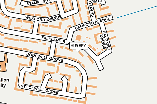 HU9 5EY map - OS OpenMap – Local (Ordnance Survey)