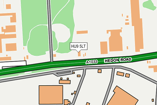 HU9 5LT map - OS OpenMap – Local (Ordnance Survey)