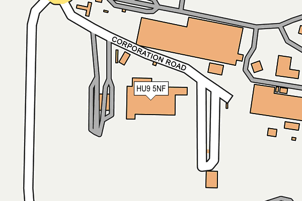 HU9 5NF map - OS OpenMap – Local (Ordnance Survey)