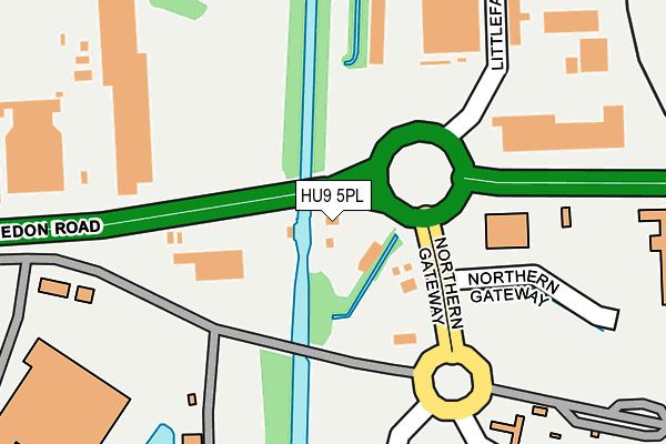 HU9 5PL map - OS OpenMap – Local (Ordnance Survey)