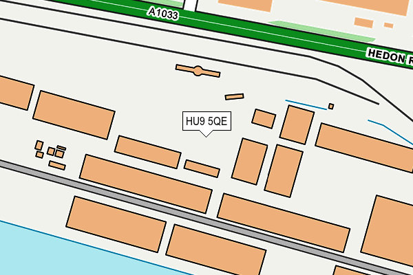 HU9 5QE map - OS OpenMap – Local (Ordnance Survey)