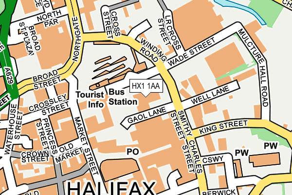 HX1 1AA map - OS OpenMap – Local (Ordnance Survey)