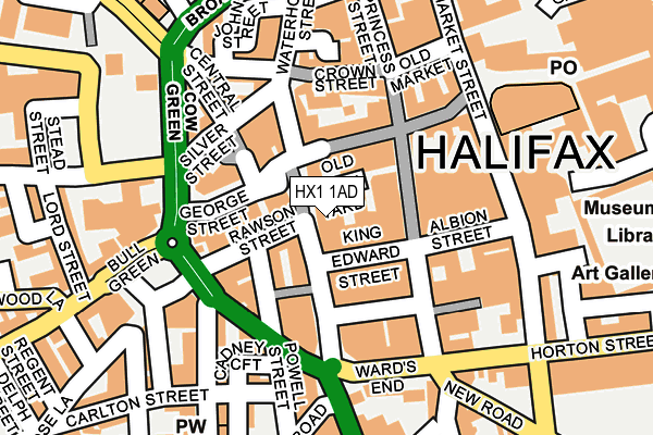 HX1 1AD map - OS OpenMap – Local (Ordnance Survey)