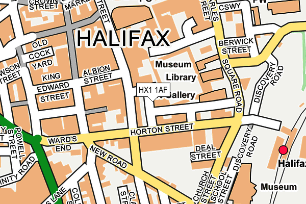 HX1 1AF map - OS OpenMap – Local (Ordnance Survey)