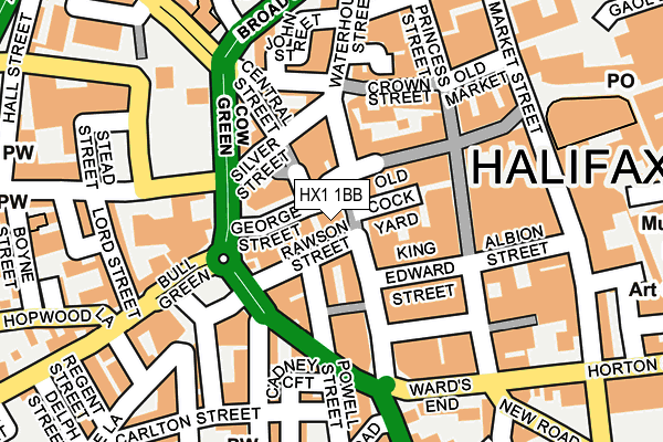 HX1 1BB map - OS OpenMap – Local (Ordnance Survey)
