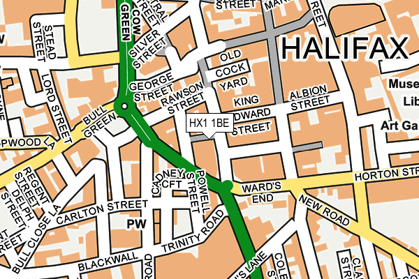 HX1 1BE map - OS OpenMap – Local (Ordnance Survey)