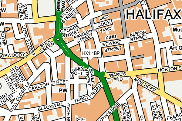 HX1 1BP map - OS OpenMap – Local (Ordnance Survey)