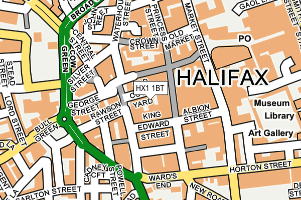 HX1 1BT map - OS OpenMap – Local (Ordnance Survey)