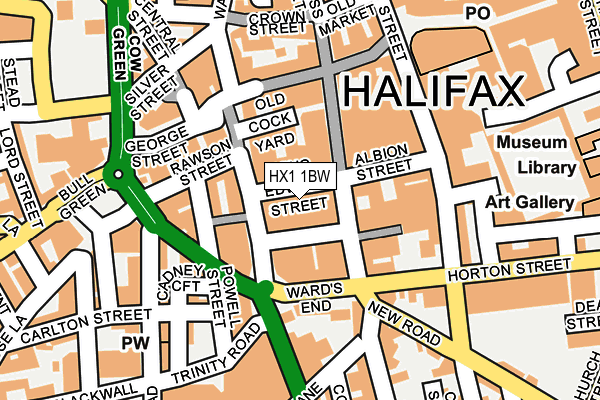 HX1 1BW map - OS OpenMap – Local (Ordnance Survey)