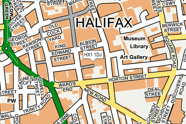 HX1 1DJ map - OS OpenMap – Local (Ordnance Survey)