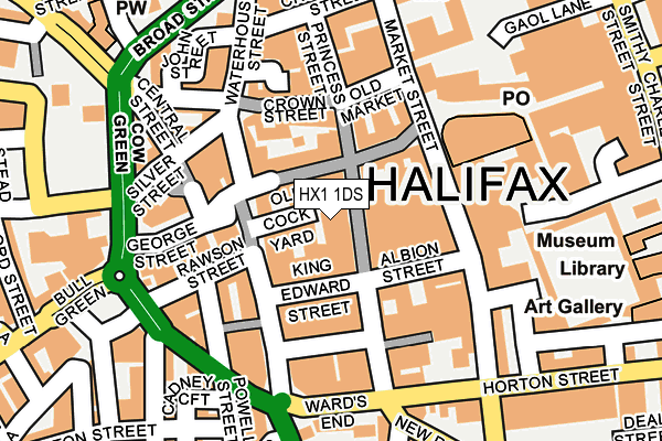 HX1 1DS map - OS OpenMap – Local (Ordnance Survey)
