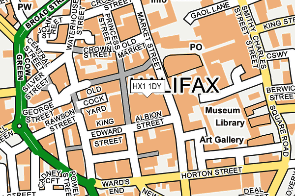 HX1 1DY map - OS OpenMap – Local (Ordnance Survey)