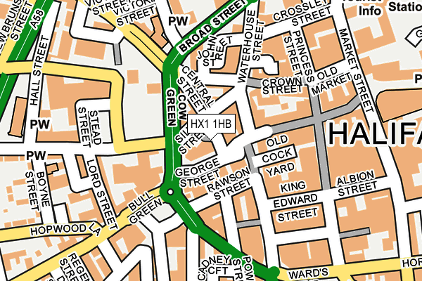 HX1 1HB map - OS OpenMap – Local (Ordnance Survey)