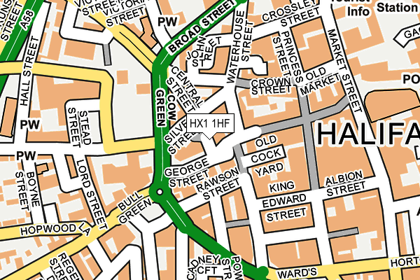 HX1 1HF map - OS OpenMap – Local (Ordnance Survey)
