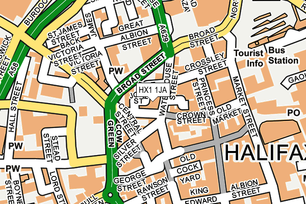 HX1 1JA map - OS OpenMap – Local (Ordnance Survey)