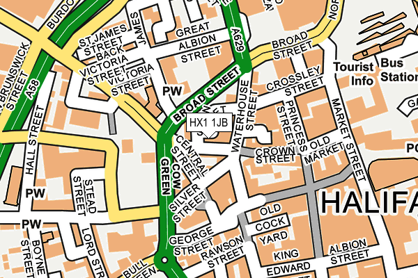 HX1 1JB map - OS OpenMap – Local (Ordnance Survey)