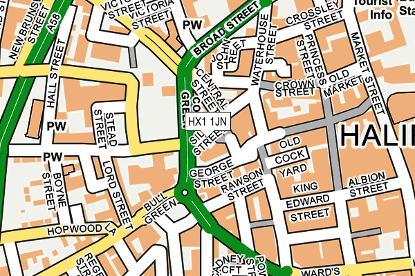 HX1 1JN map - OS OpenMap – Local (Ordnance Survey)