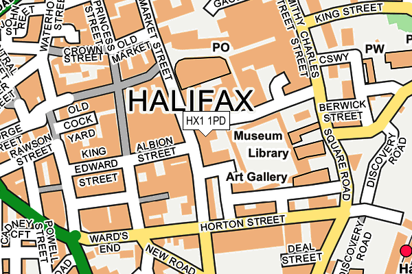 HX1 1PD map - OS OpenMap – Local (Ordnance Survey)