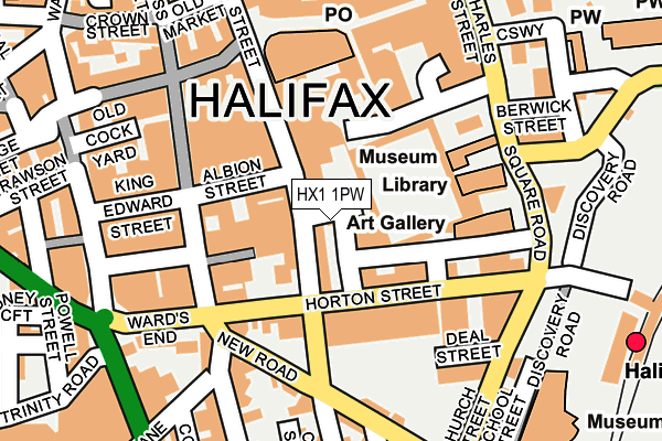 HX1 1PW map - OS OpenMap – Local (Ordnance Survey)