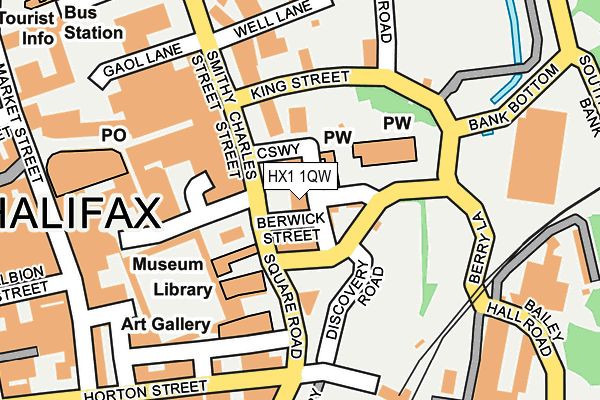 HX1 1QW map - OS OpenMap – Local (Ordnance Survey)