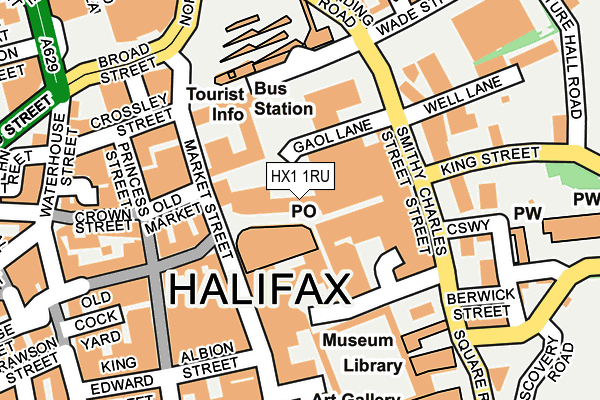 HX1 1RU map - OS OpenMap – Local (Ordnance Survey)