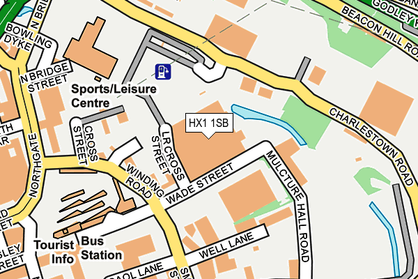 HX1 1SB map - OS OpenMap – Local (Ordnance Survey)