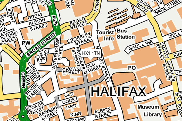 HX1 1TN map - OS OpenMap – Local (Ordnance Survey)