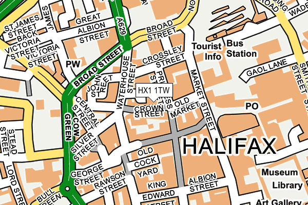 HX1 1TW map - OS OpenMap – Local (Ordnance Survey)