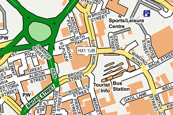 HX1 1UB map - OS OpenMap – Local (Ordnance Survey)