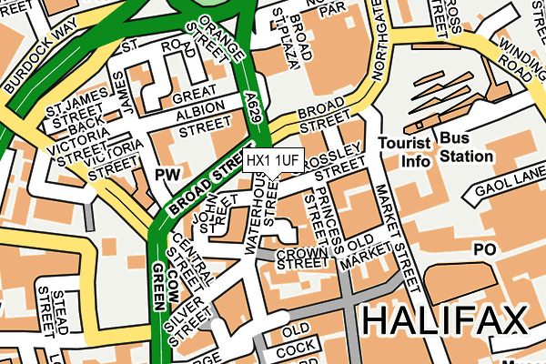 HX1 1UF map - OS OpenMap – Local (Ordnance Survey)