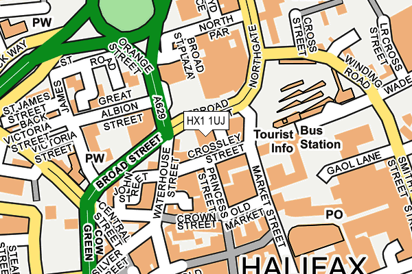 HX1 1UJ map - OS OpenMap – Local (Ordnance Survey)