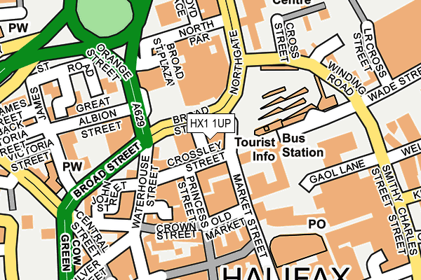 HX1 1UP map - OS OpenMap – Local (Ordnance Survey)