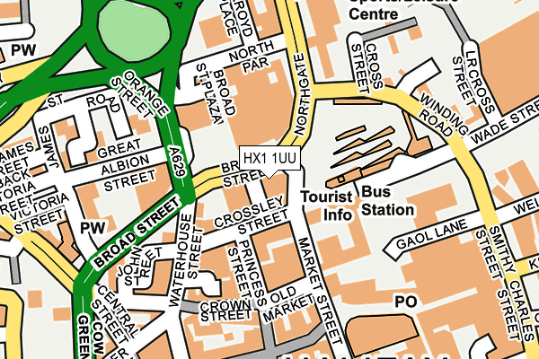 HX1 1UU map - OS OpenMap – Local (Ordnance Survey)