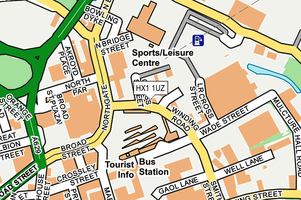 HX1 1UZ map - OS OpenMap – Local (Ordnance Survey)