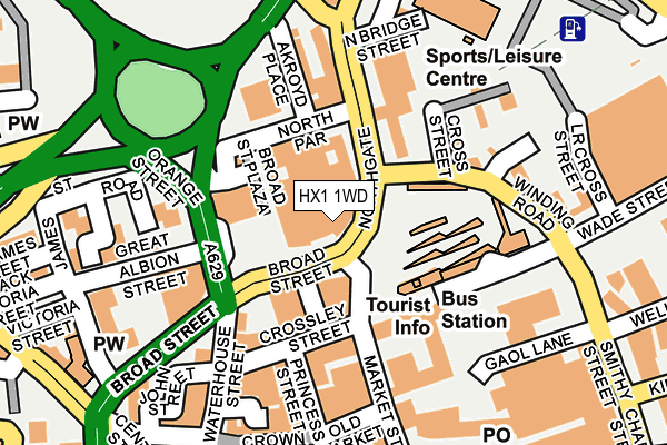 HX1 1WD map - OS OpenMap – Local (Ordnance Survey)