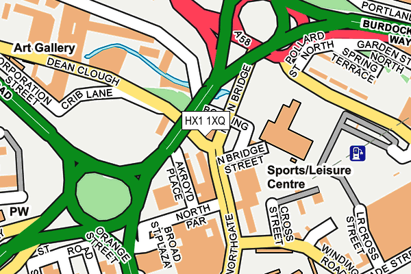 HX1 1XQ map - OS OpenMap – Local (Ordnance Survey)