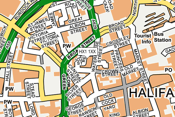 HX1 1XX map - OS OpenMap – Local (Ordnance Survey)