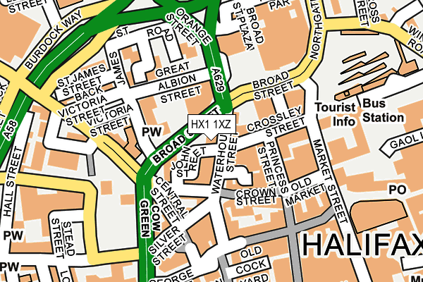 HX1 1XZ map - OS OpenMap – Local (Ordnance Survey)