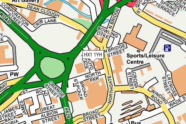 HX1 1YH map - OS OpenMap – Local (Ordnance Survey)