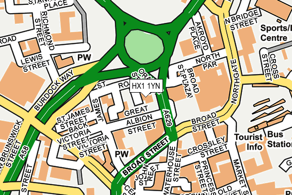 HX1 1YN map - OS OpenMap – Local (Ordnance Survey)