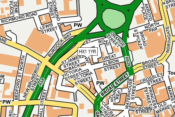 HX1 1YR map - OS OpenMap – Local (Ordnance Survey)