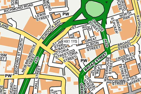 HX1 1YS map - OS OpenMap – Local (Ordnance Survey)