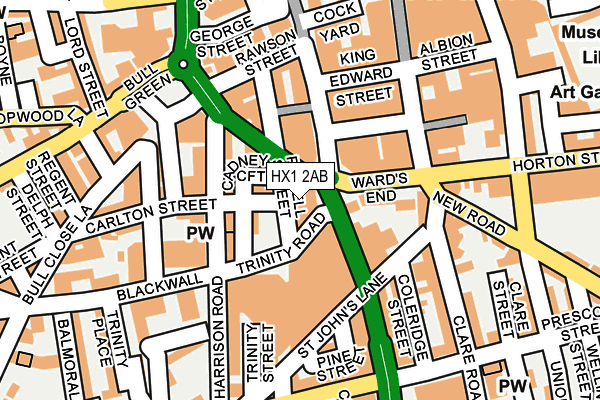 HX1 2AB map - OS OpenMap – Local (Ordnance Survey)