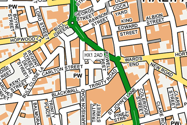 HX1 2AD map - OS OpenMap – Local (Ordnance Survey)