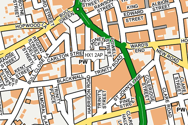 HX1 2AP map - OS OpenMap – Local (Ordnance Survey)